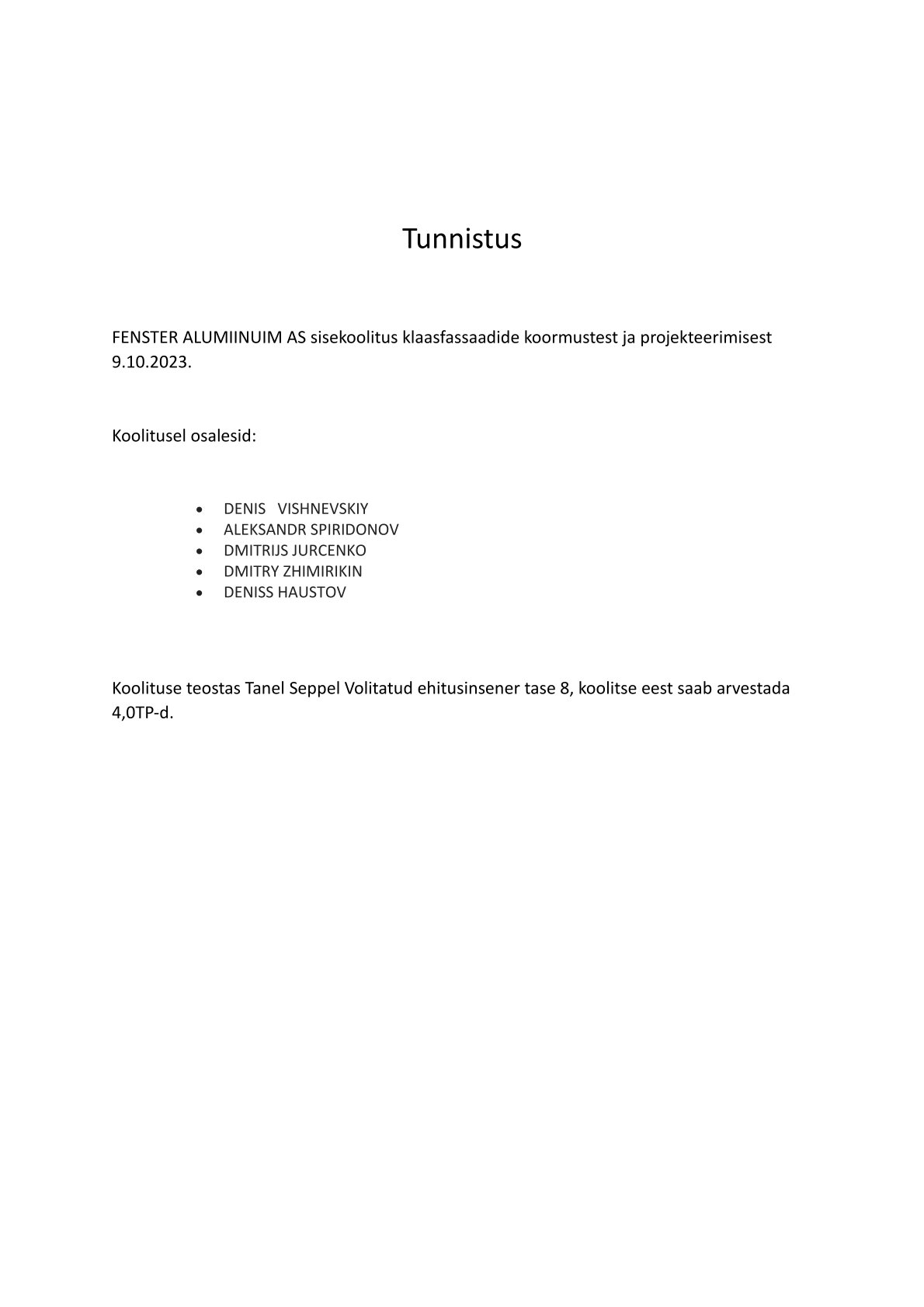 Certificate 7